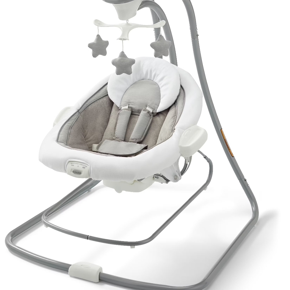 Graco White and Gray Baby Swing